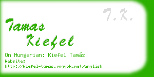 tamas kiefel business card